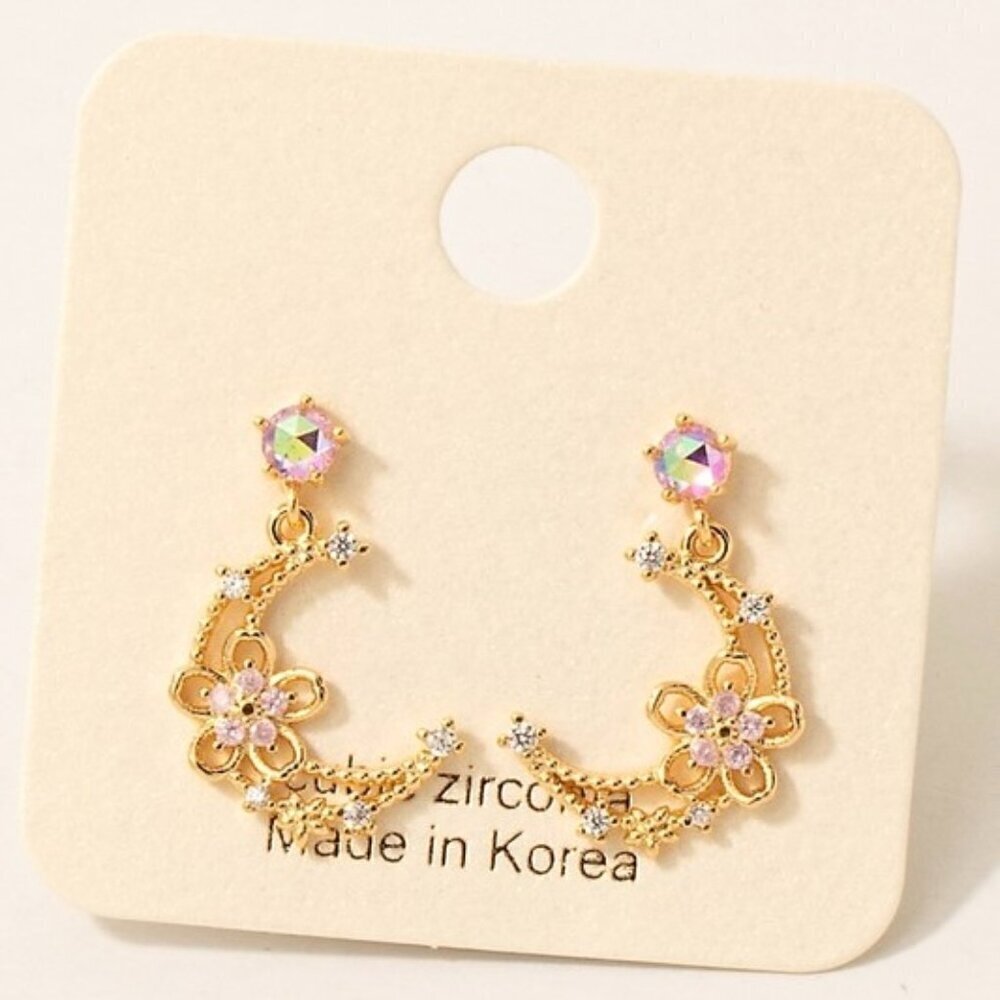 CRESSIDA MOON DROP EARRINGS